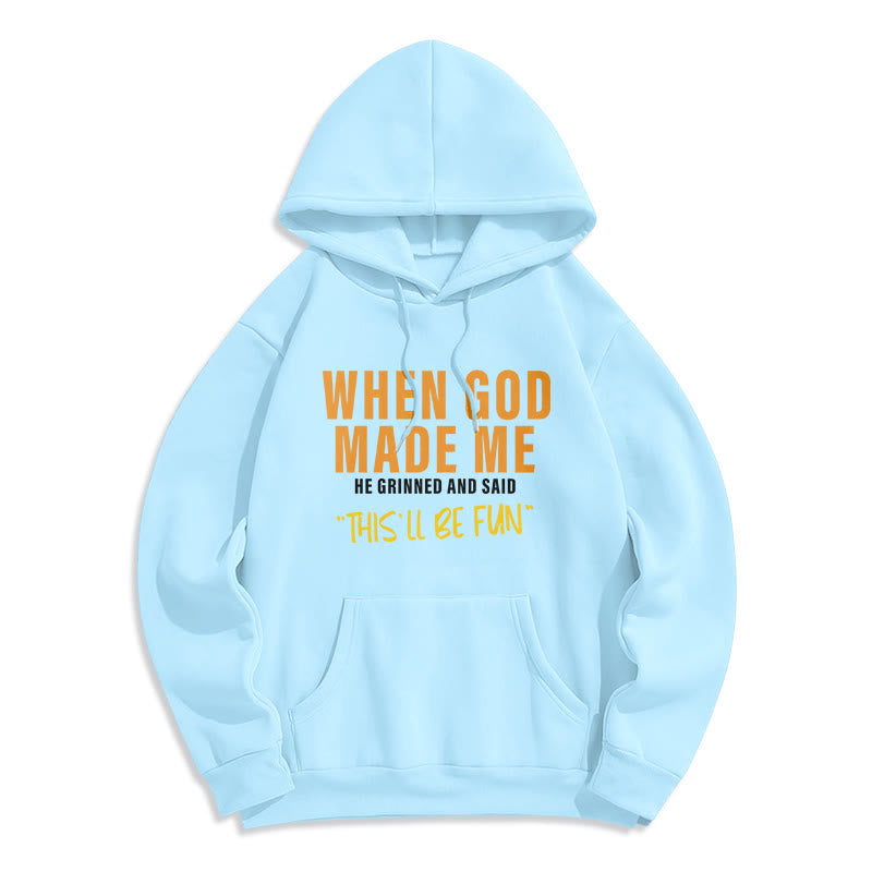 Christianartworkshop Fun - Filled God's Creation of Me Faith Story Fleece Lined Polyester Hoodie - Blue - 2XL - image 7