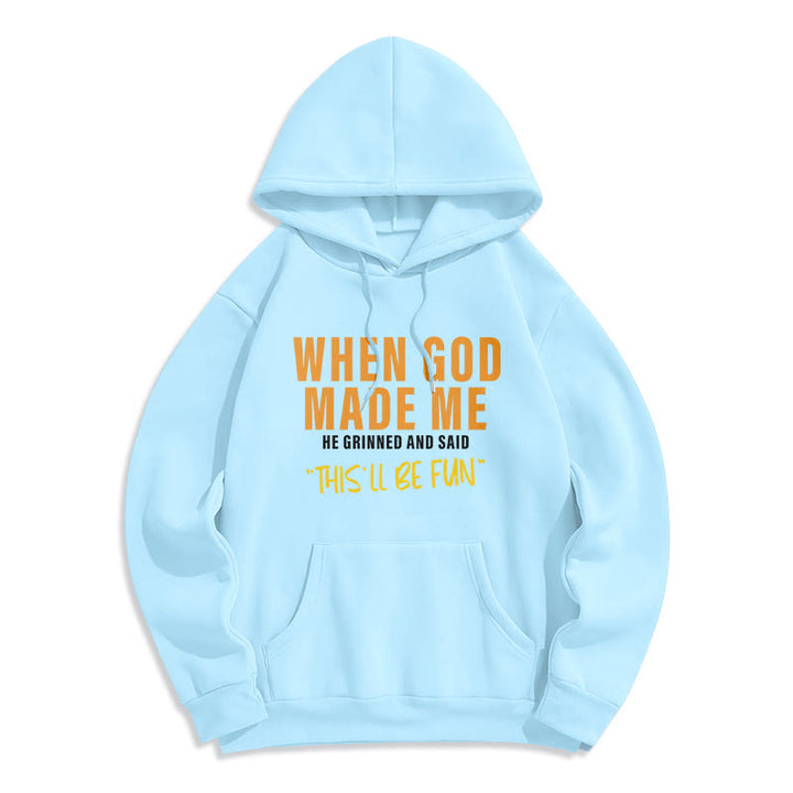 Christianartworkshop Fun - Filled God's Creation of Me Faith Story Fleece Lined Polyester Hoodie - Blue - 2XL - image 7