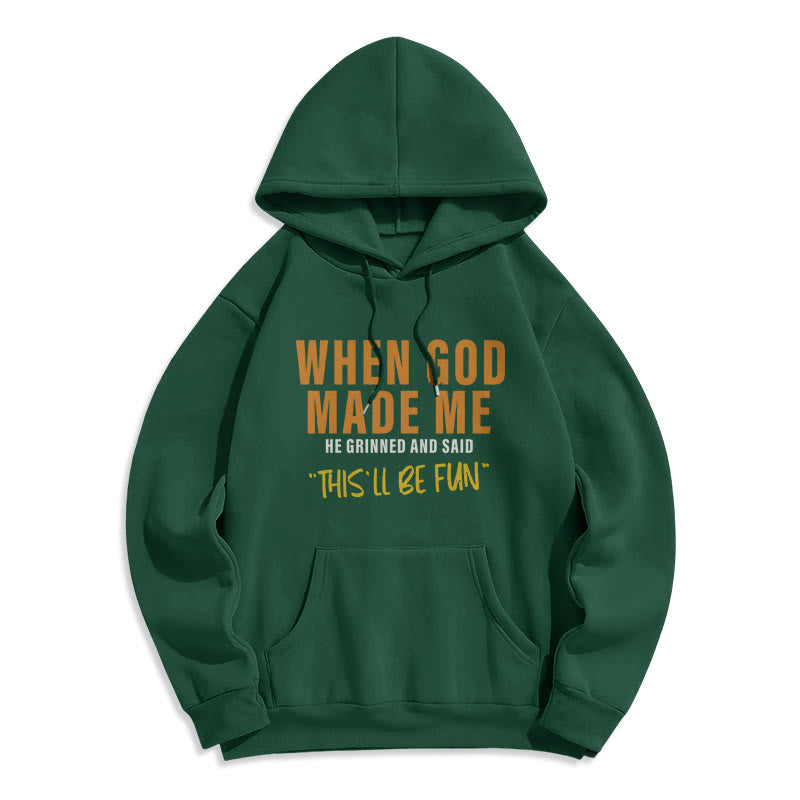 Christianartworkshop Fun - Filled God's Creation of Me Faith Story Fleece Lined Polyester Hoodie - Green - 2XL - image 7