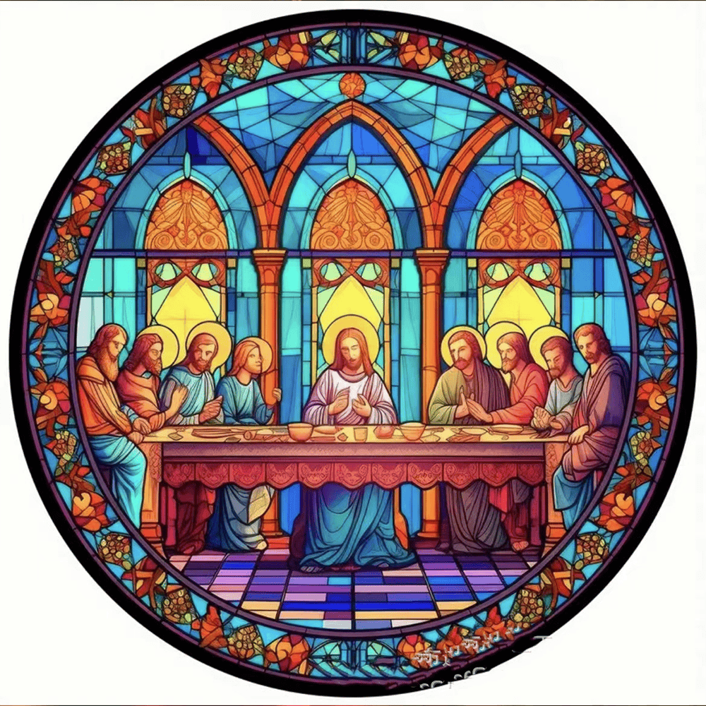 Christianartworkshop Stained Glass Style The Last Supper Hanging Ornaments - image 17
