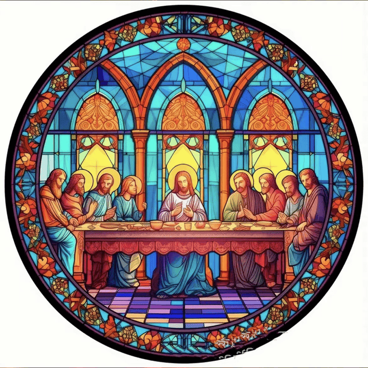 Christianartworkshop Stained Glass Style The Last Supper Hanging Ornaments - image 17