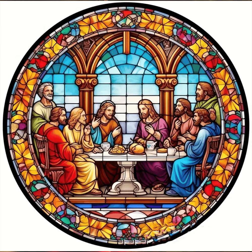 Christianartworkshop Stained Glass Style The Last Supper Hanging Ornaments - image 18