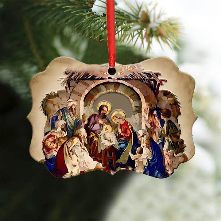 Christianartworkshop Acrylic Signs Nativity Christmas Hanging Ornaments C - image 2