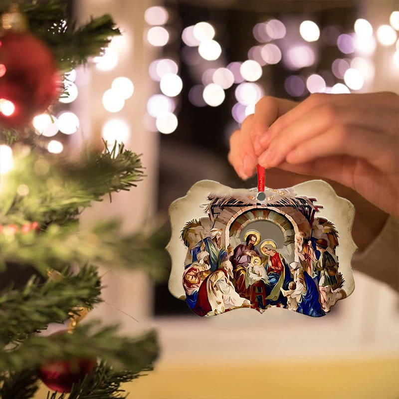 Christianartworkshop Acrylic Signs Nativity Christmas Hanging Ornaments C - image 1