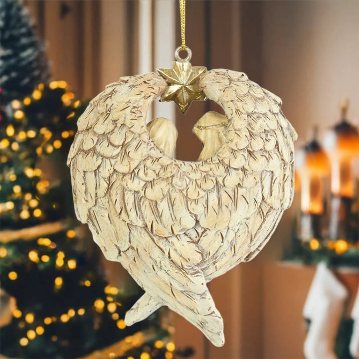 Christianartworkshop Classic Style Nativity Scene Angels Wings Star Christmas Nativity Hanging Ornaments - image 7