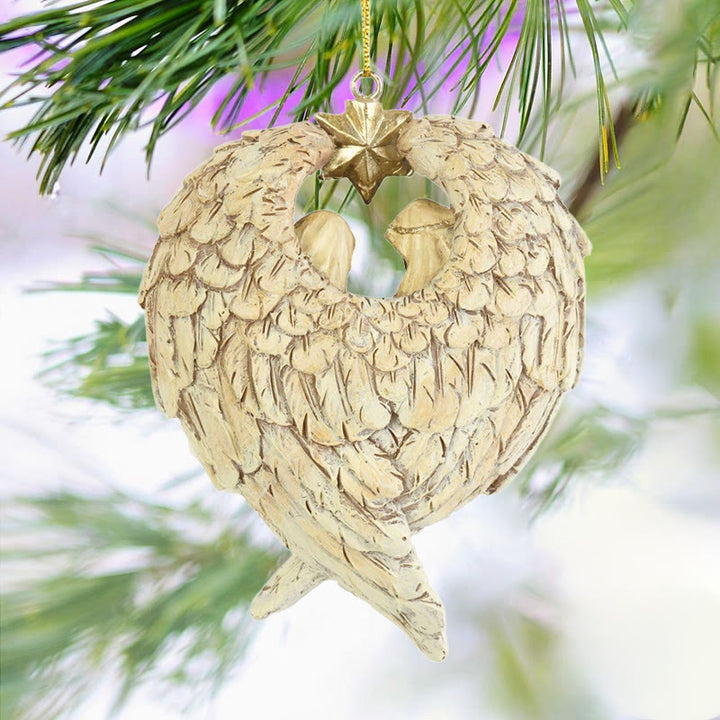Christianartworkshop Classic Style Nativity Scene Angels Wings Star Christmas Nativity Hanging Ornaments - image 3