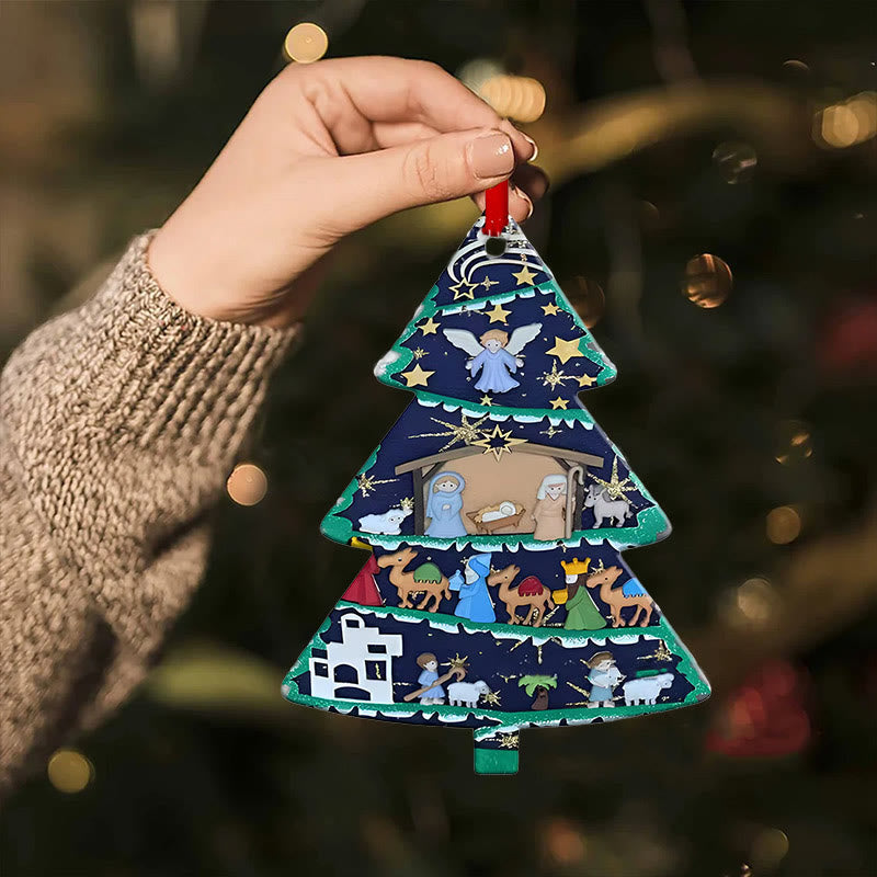 Christianartworkshop Acrylic Signs Nativity Christmas Hanging Ornaments F - image 1