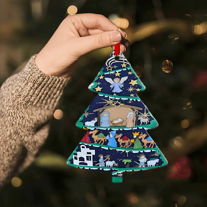 Christianartworkshop Acrylic Signs Nativity Christmas Hanging Ornaments F - image 1