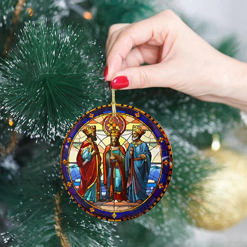 Christianartworkshop Stained Glass Styles Christian Element Hanging Ornaments E - image 4