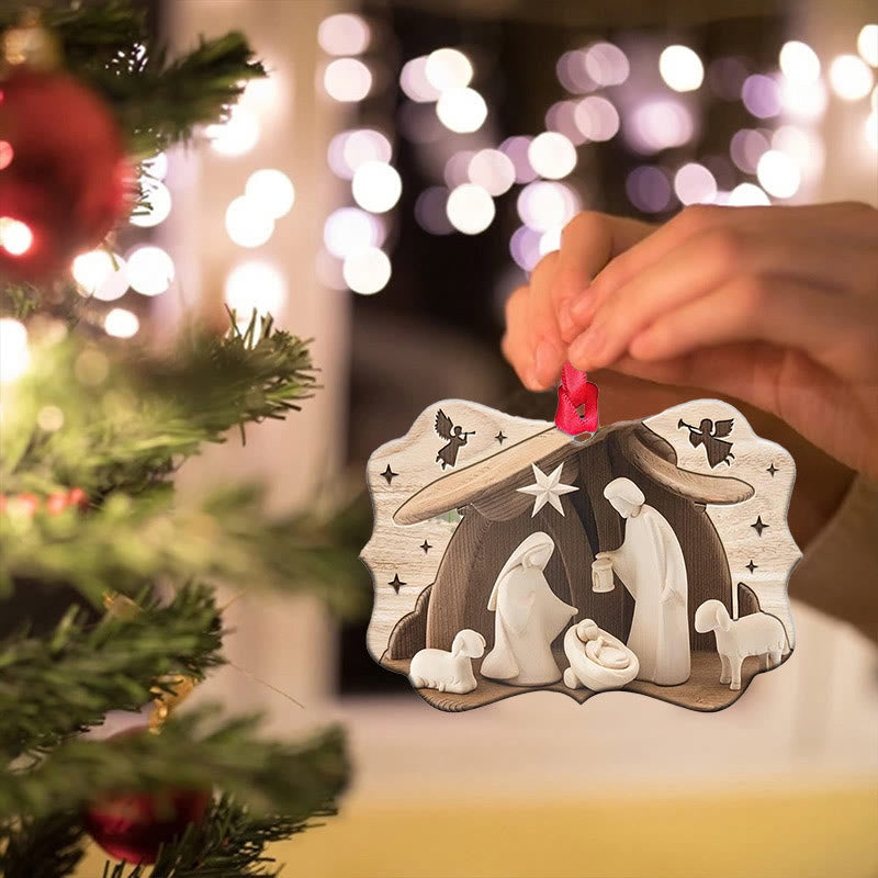 Christianartworkshop Acrylic Signs Nativity Christmas Hanging Ornaments A - image 1