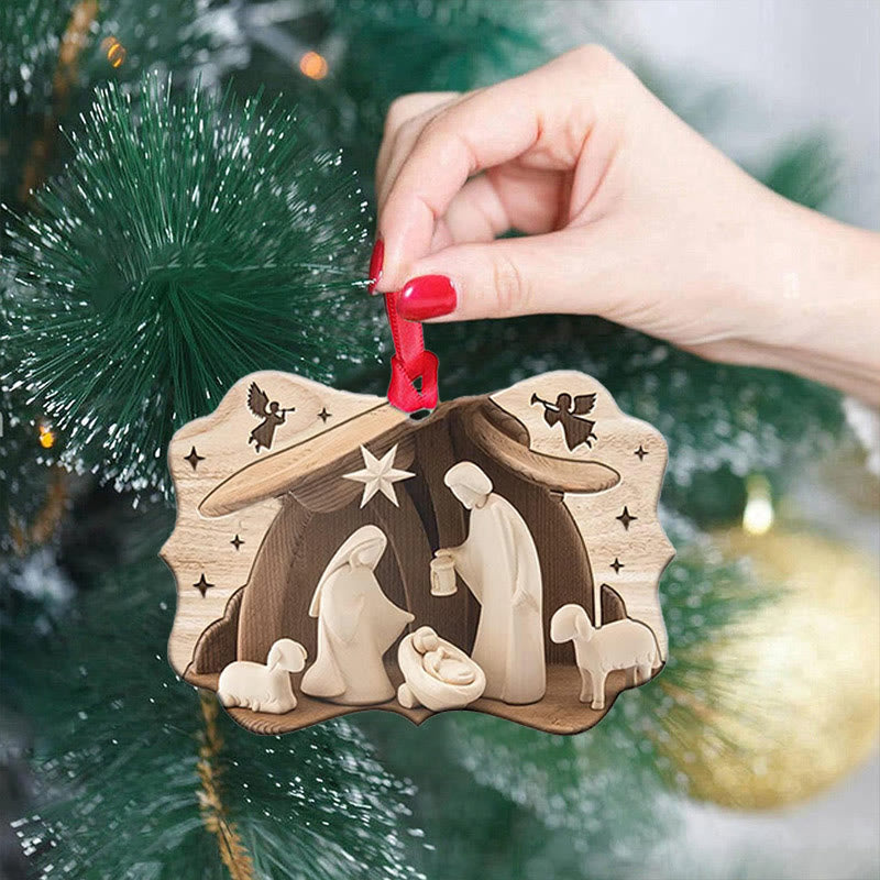 Christianartworkshop Acrylic Signs Nativity Christmas Hanging Ornaments A - image 4