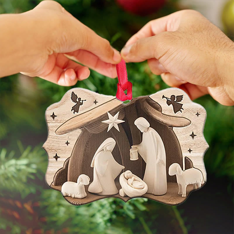 Christianartworkshop Acrylic Signs Nativity Christmas Hanging Ornaments A - image 2