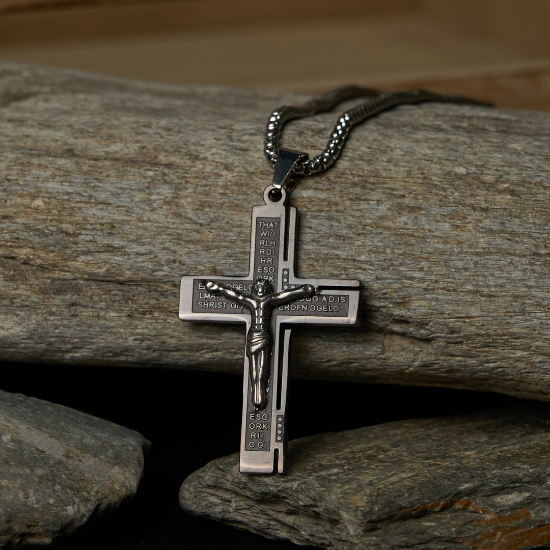 Christianartworkshop Faith - Symbolic Multi - Colored Crucifix Fashion Necklace - Black&Silver - image 6