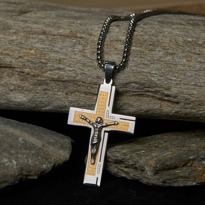 Christianartworkshop Faith - Symbolic Multi - Colored Crucifix Fashion Necklace - Silver&Golden - image 4