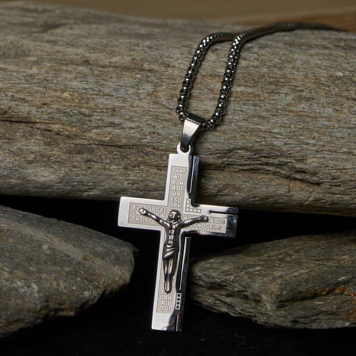 Christianartworkshop Faith - Symbolic Multi - Colored Crucifix Fashion Necklace - Silver - image 2