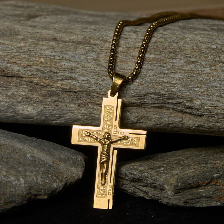Christianartworkshop Faith - Symbolic Multi - Colored Crucifix Fashion Necklace - Golden - image 8
