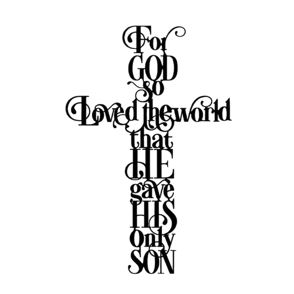 Christianartworkshop John 3:16 For God So Loved The World Cross Metal Wall Decor - image 5