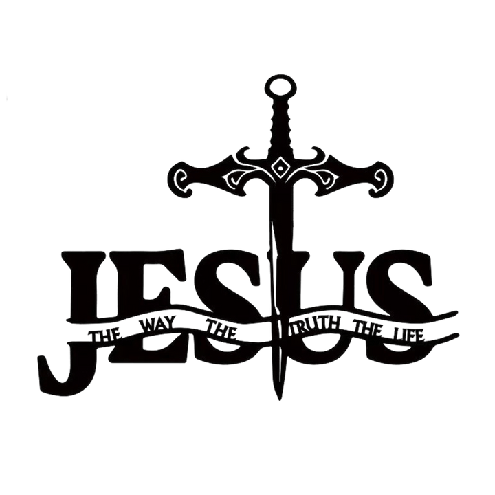 Christianartworkshop Black Iron JESUS The Way Truth Life Sword Metal Wall Decor - image 5