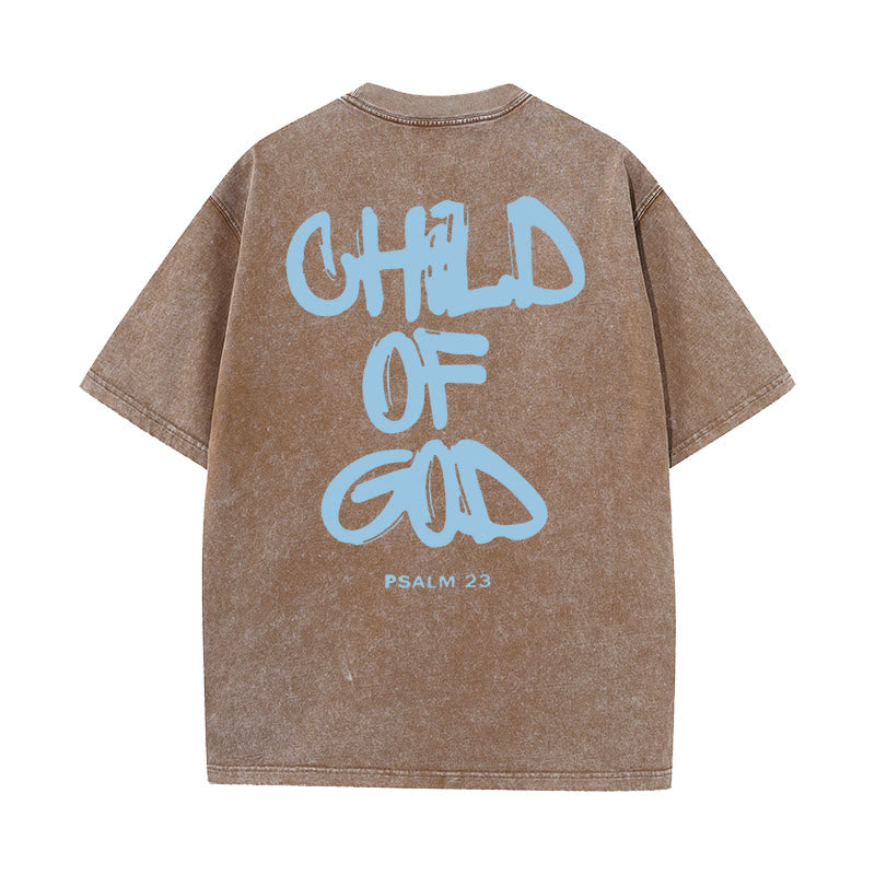 Christianartworkshop "CHILD OF GOD" Washed T-Shirt - Khaki - 5XL - image 16