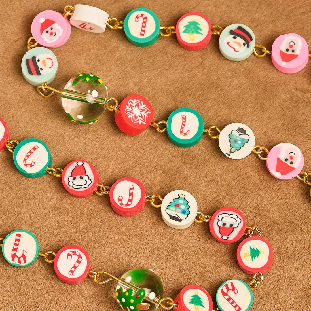 Christianartworkshop Whimsical Christmas Rosary: Multi - Colored Beads with Snowman & Tree Motifs - image 8