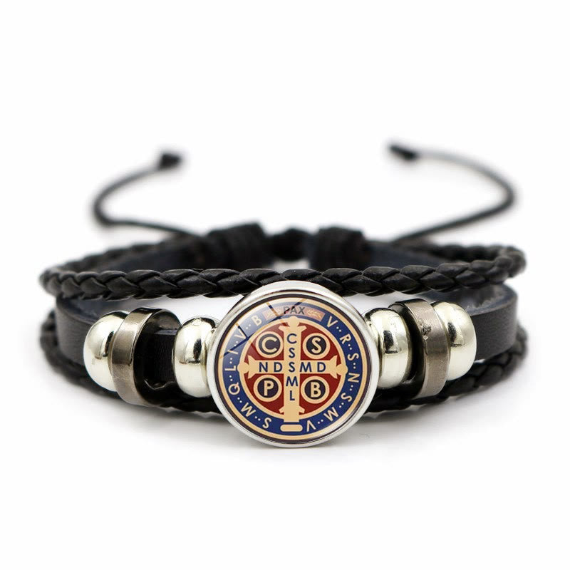 Christianartworkshop Multicolor Adjustable St. Benedict Bracelet: A Symbol Against Negativity and Fear - A - image 0