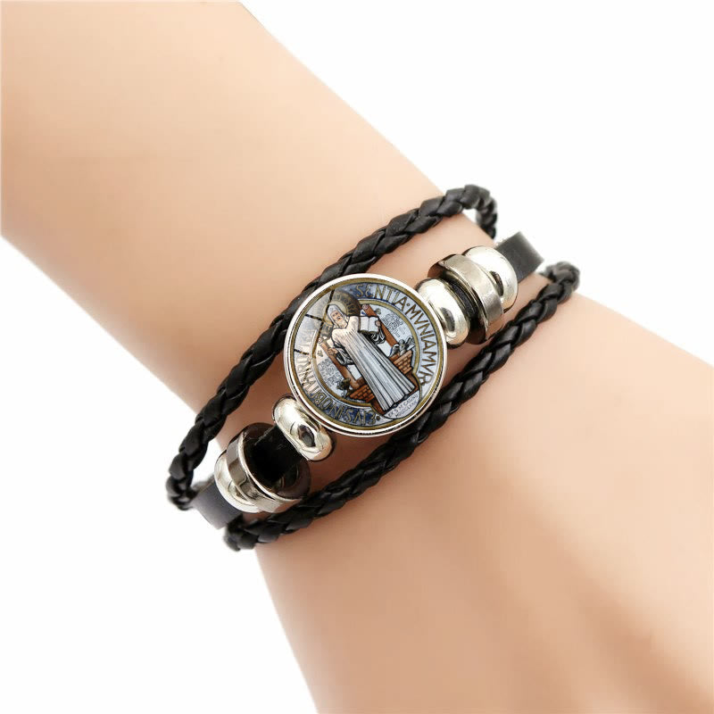 Christianartworkshop Multicolor Adjustable St. Benedict Bracelet: A Symbol Against Negativity and Fear - B - image 1