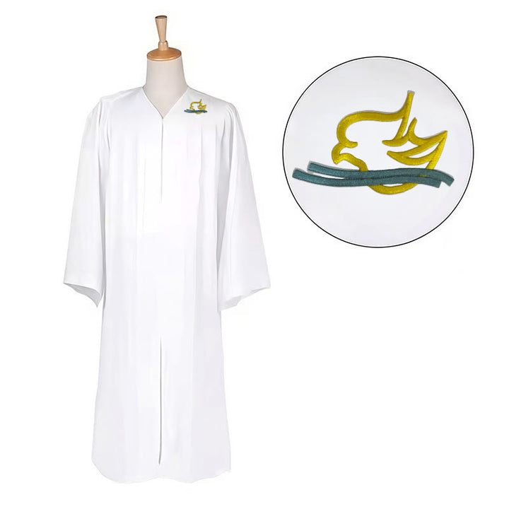 Christianartworkshop Dove of the Holy Spirit Clergy Robe in White: Embrace Purity and Divine Peace - image 2