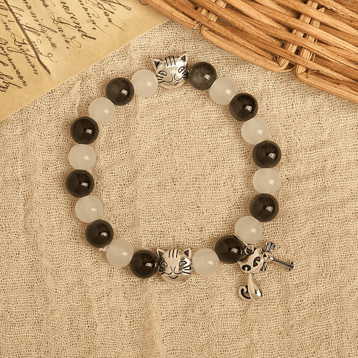 Christianartworkshop Our Lady's Blessing with Black & White Cow Cat Beads Animal Bracelet - image 3