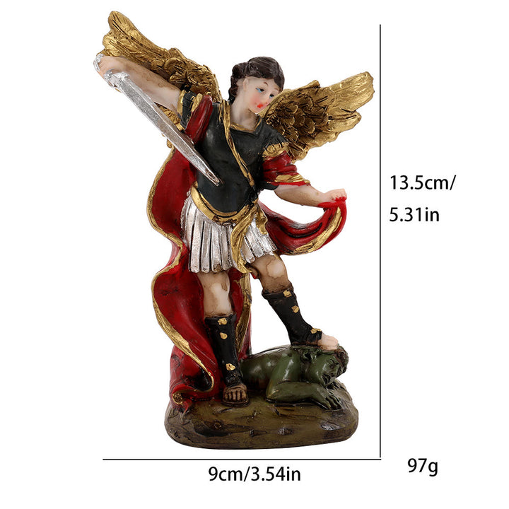 Christianartworkshop St. Michael Warrior Angel Desktop Ornament: Guardian Angel Defeating Evil - image 5