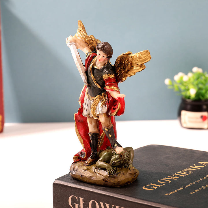Christianartworkshop St. Michael Warrior Angel Desktop Ornament: Guardian Angel Defeating Evil - image 2