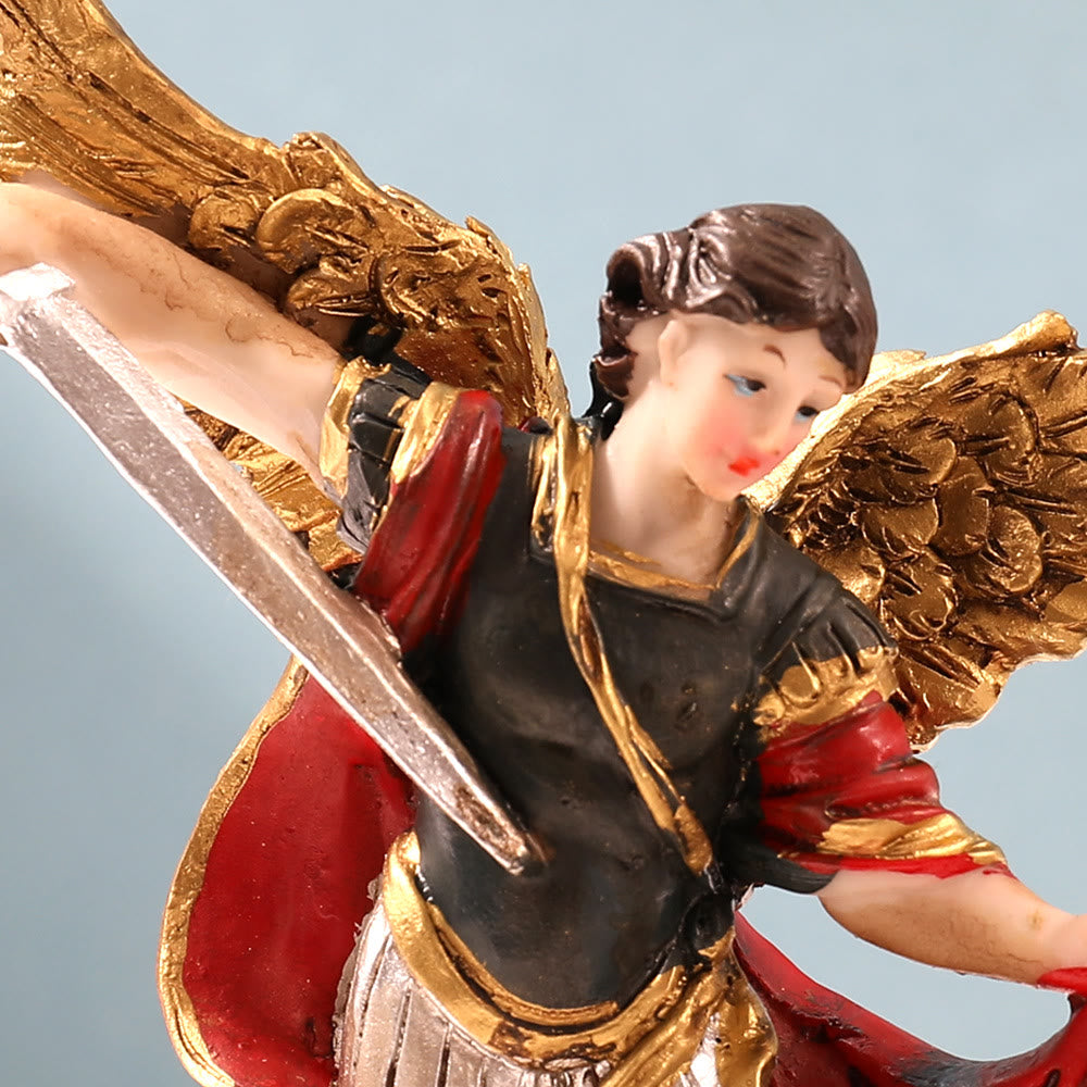 Christianartworkshop St. Michael Warrior Angel Desktop Ornament: Guardian Angel Defeating Evil - image 1