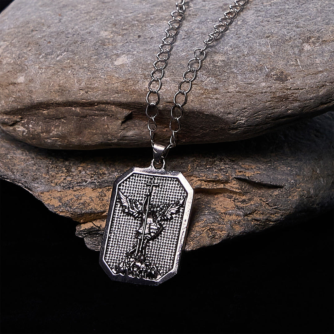 Christianartworkshop Faith Warrior St.Michael the Archangel Necklace: Strength in Every Battle - image 1