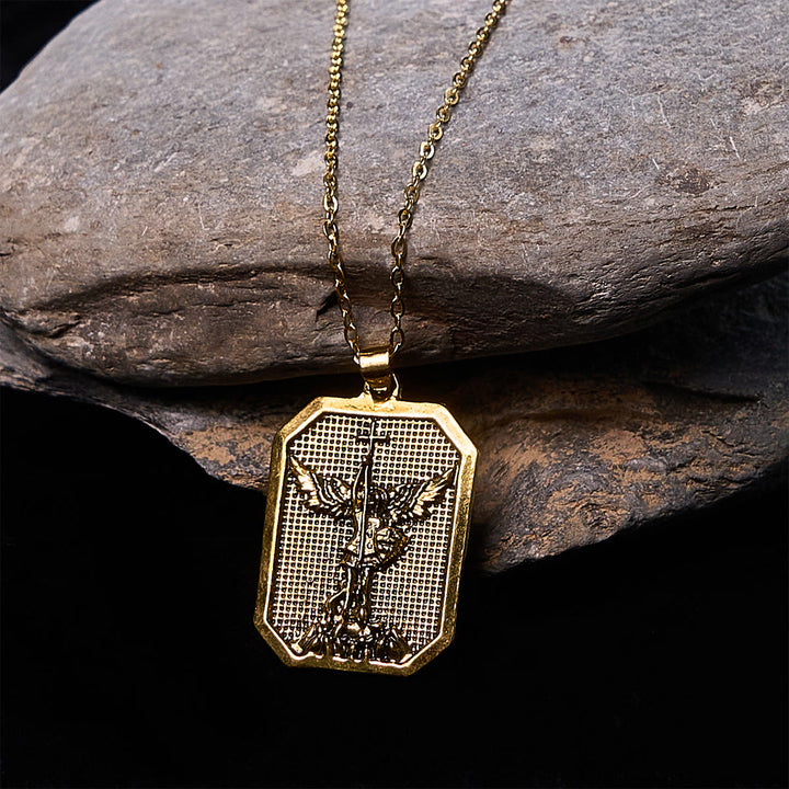 Christianartworkshop Faith Warrior St.Michael the Archangel Necklace: Strength in Every Battle - image 4