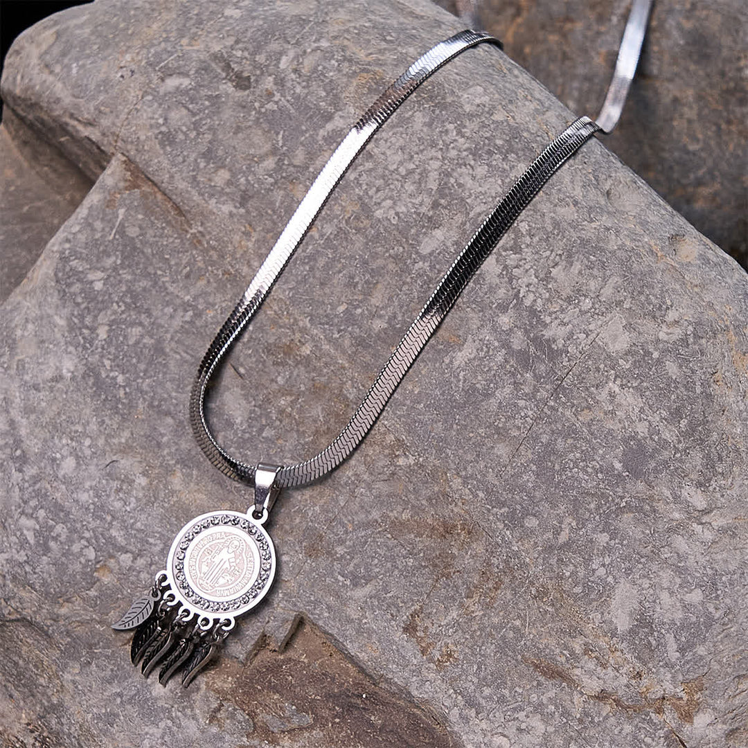 Christianartworkshop Saint Icon Pendant Necklace: Artistic Jewelry with Zircon Accents - image 3