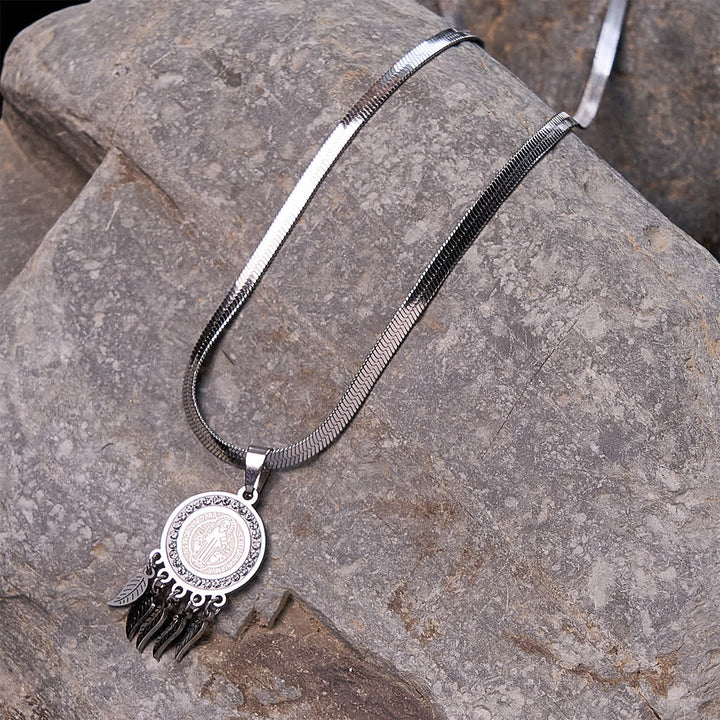 Christianartworkshop Saint Icon Pendant Necklace: Artistic Jewelry with Zircon Accents - image 3