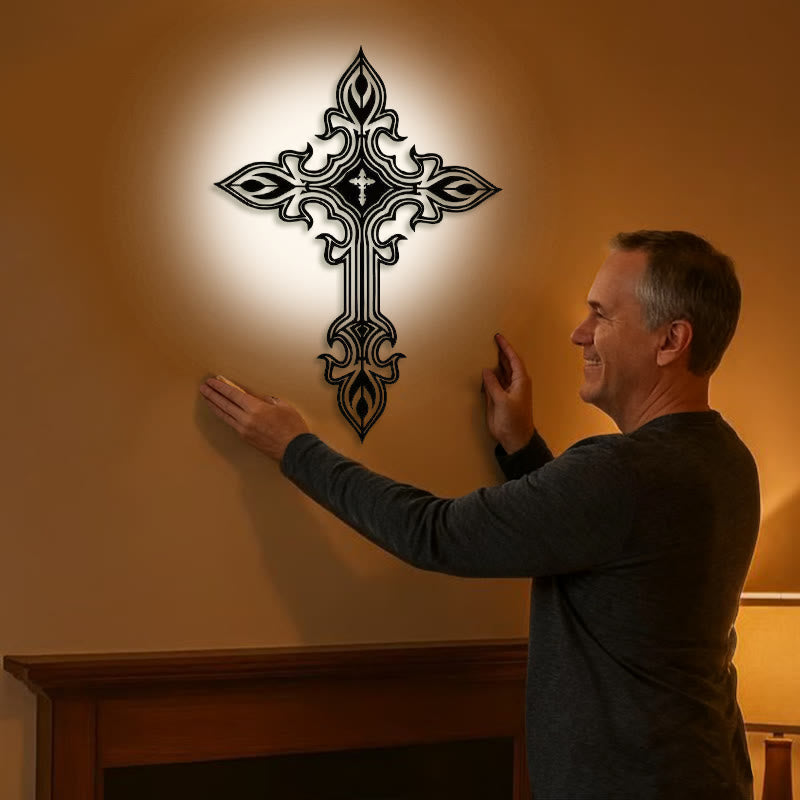 Christianartworkshop Vintage - Inspired Ornate Cross Black Metal Wall Decor - image 1