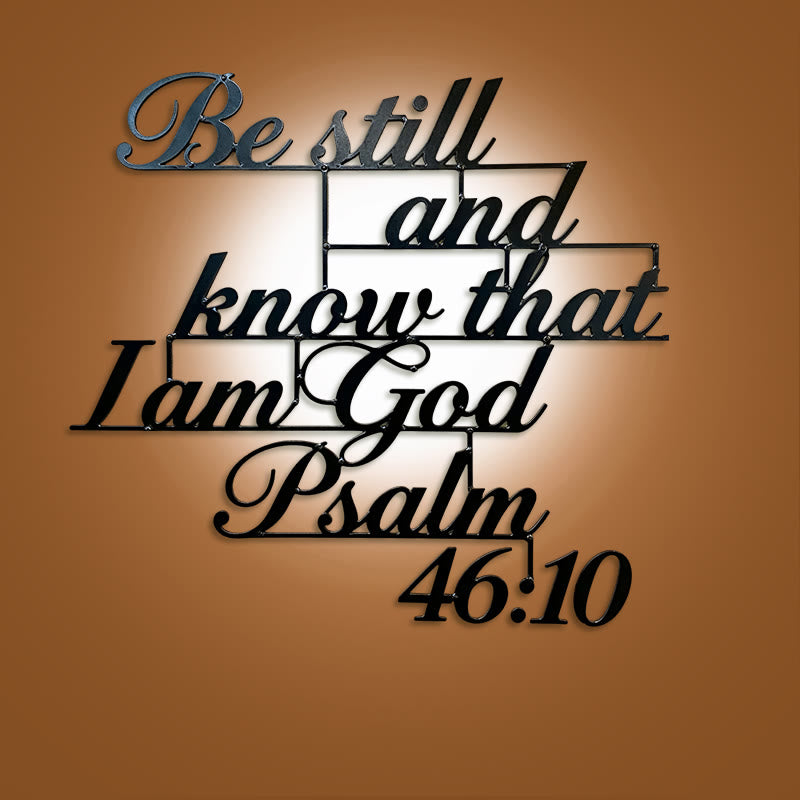 Christianartworkshop Classic Black Psalm 46:10 Metal Wall Decor - image 0