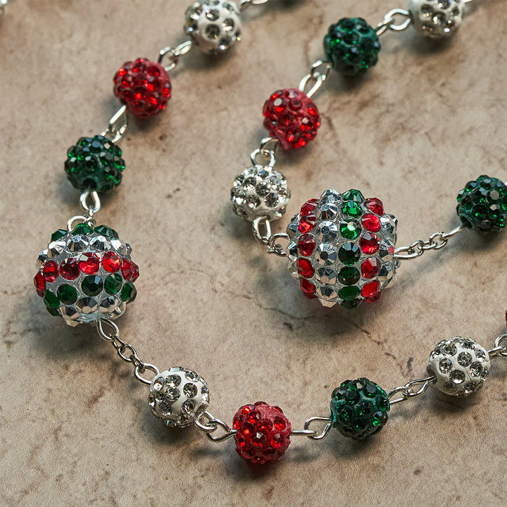 Christianartworkshop Crystal-Covered Tricolor Beads & Miraculous Medal Glam Sparkling Rosary - image 7