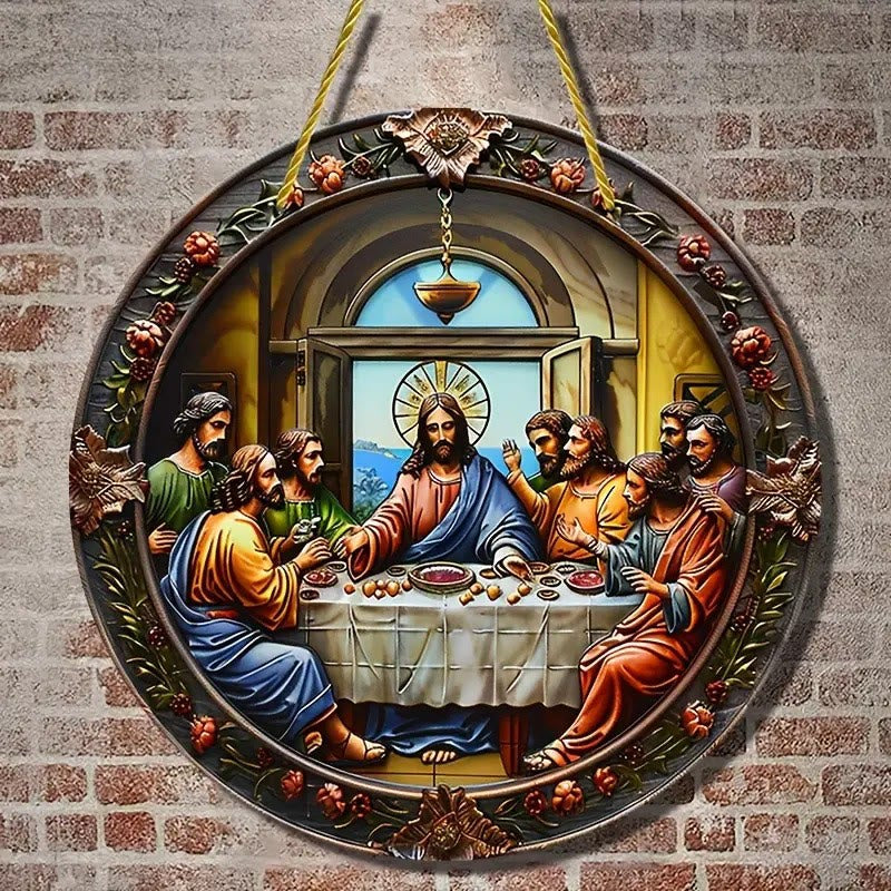 Christianartworkshop Classic Colored Last Supper Jesus Hanging Ornaments - 7.87''/20cm - image 0