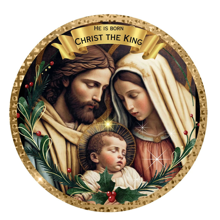Christianartworkshop Golden - Framed Classic Holy Family Christmas Ornaments - image 5