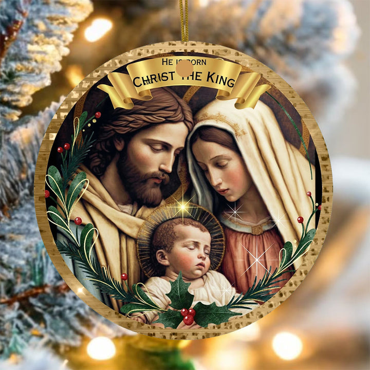 Christianartworkshop Golden - Framed Classic Holy Family Christmas Ornaments - image 4