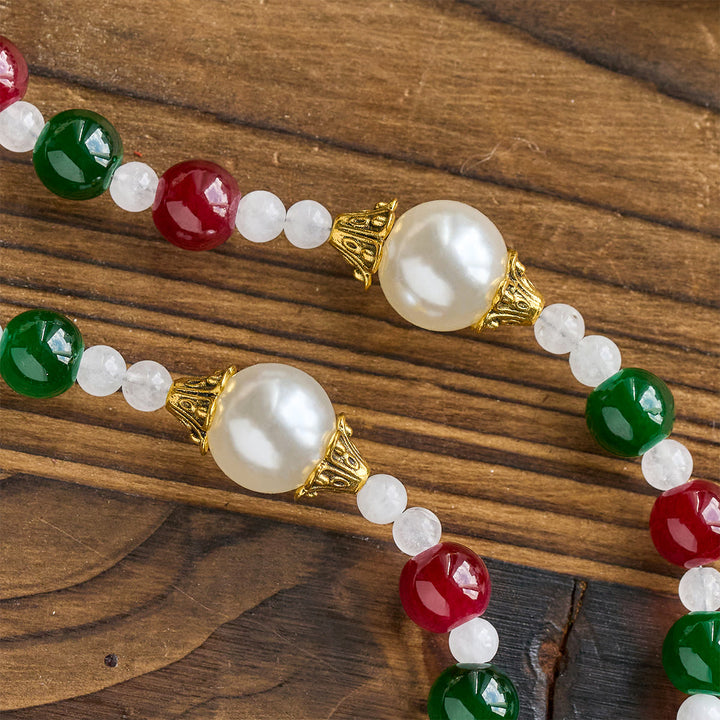 Christianartworkshop Holly Wreath Christmas Tricolor Beads Rosary: Celebrate the Holy Birth - image 8