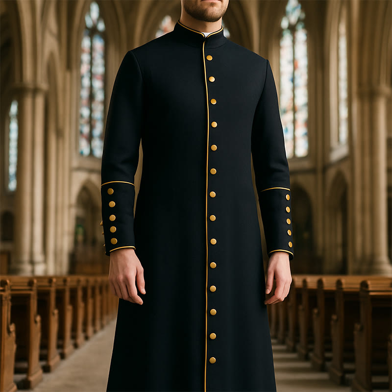Christianartworkshop Classic Multicolor Clergy Robe with Contrast Trim & Medieval Elegance - image 0