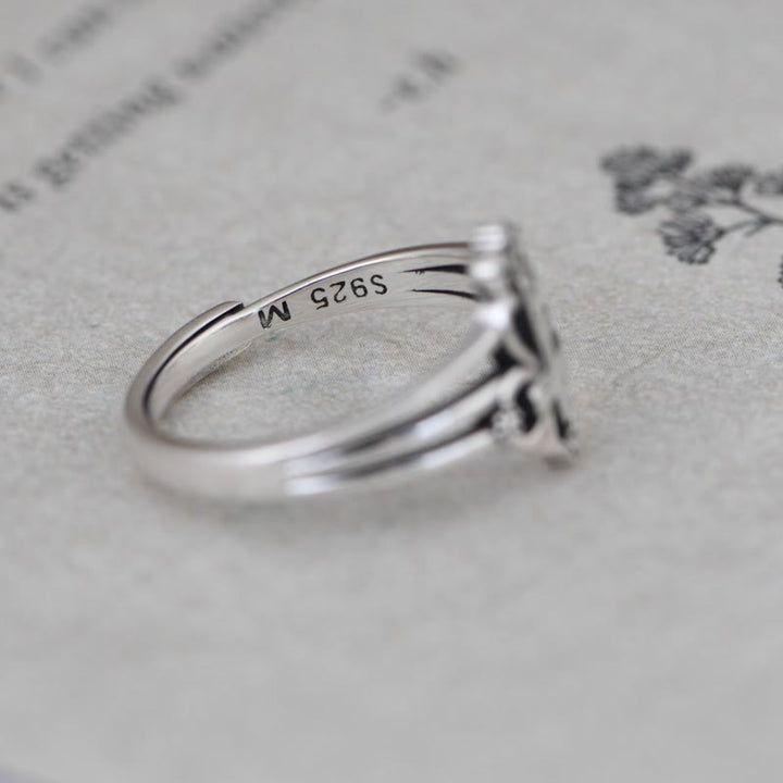 Christianartworkshop Cathedral Style Sterling Ornate Cross Ring with Floral Scrolls - image 4