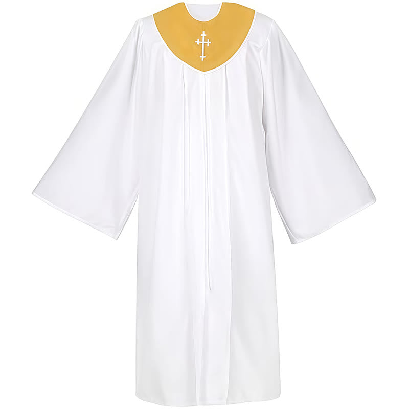Christianartworkshop Divine Clergy Robe for Religious Services - Cross Accent Yoke - image 8