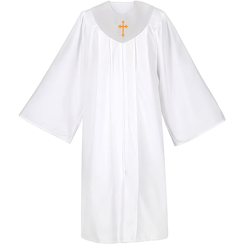Christianartworkshop Divine Clergy Robe for Religious Services - Cross Accent Yoke - image 2