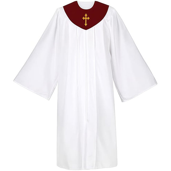 Christianartworkshop Divine Clergy Robe for Religious Services - Cross Accent Yoke - image 13