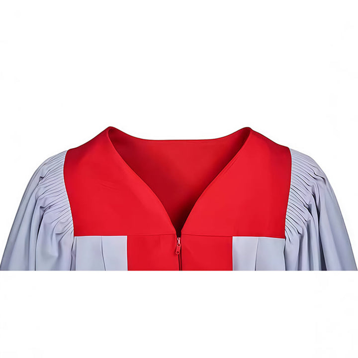 Christianartworkshop Formal Clergy Robe with Red & Gray Contrast Design - image 5
