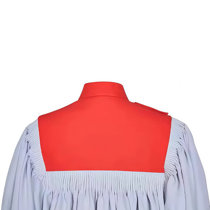 Christianartworkshop Sacred Ceremony Clergy Robe - Gray & Red with Delicate Detailing - image 5