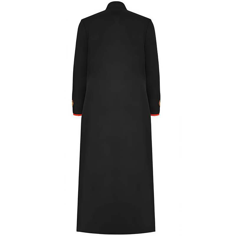 Christianartworkshop Double - Breasted Clergy Robe with Golden Cross & Red Trim - image 3